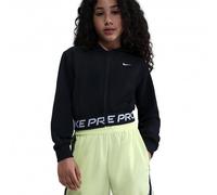 Nike Pro Fleece Jr - felpa con cappuccio - ragazza S BLACK/BLACK/BLACK/WHITE junior Dri-Fit