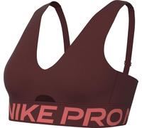 Nike PRO Indy Plunge HF7324-619 - Reggiseno Sportivo Imbottito con Tenuta Media, Colore: Rosso Scuro