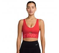 Nike Pro Indy Plunge Reggiseno Sportivo Rosso Donna M