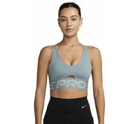 Nike Pro Indy Plunge W - reggiseno sportivo sostegno medio - donna M Light Blue woman Dri-Fit