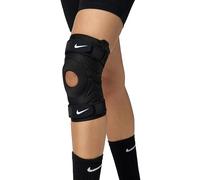 Nike PRO Open Knee Strap Sleeve Black White Cavigliere, Ginocchiere, Stecche e fionde, Unisex Adulto