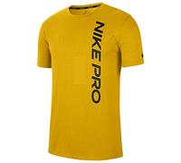 Nike PRO Top NPC Burnout T-Shirt Uomini T-Shirt, Uomo, Dark Sulfur/Sequoia, XL