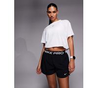 Pantaloncini Nike Pro Women' Dri-FIT Mid-Rie Brief-Lined 3" Woven hort Black/ White S