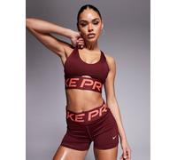 Nike - Pro Training Indy Dri-FIT - Reggiseno sportivo bordeaux a supporto leggero con scollo profondo-Rosso XL
