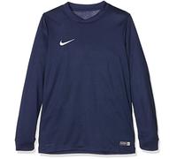 Nike Pro Vent, Maglietta Aderente Ss con Scollo a V Bambino, Multicolore (Midnight Navy/White), M
