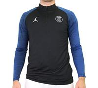 Nike PSG M Nk Dry Strk Dril Top 4Th, T-Shirt A Manica Lunga Uomo, Black/Hyper Cobalt/White No Sponsor-Plyr, XS