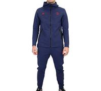 Nike PSG M NSW TCH Pck Hoodie FZ Cl Felpa, Uomo, Midnight Navy/University Red, L