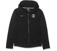 Nike PSG Y NSW TCH FLC FZ ESSNTIALS Felpa, Bimbo, Black/Hyper Pink, L