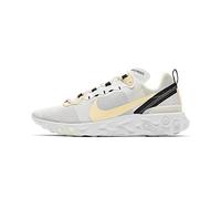 Nike React Element 55 - Scarpe da Atletica Leggera Uomo, Multicolore (White/Pale Vanilla/Black/Pale Ivory 101), 39 EU
