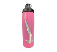 Nike Refuel Locking Lid Bottiglia per Bere Pink Spell/Black/Silver Iridescent 709 ml