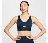 Nike Reggiseno Sportivo W NP Indy Plunge Bra Bold, Armory Navy/Black/White, HF7324-478, 2XL