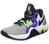 Nike Renew Elevate 2, Scarpe da Basket Unisex-Adulto, White/Black-Volt-Indigo Burst, 45 EU