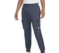 NIKE Repeat SW FLC Cargo Pantaloni Thunder Blue/Mtlc Cool Grey XL