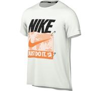 Nike Rise 365 Run Energy Dri-Fit - Parte Superiore a Maniche Corte da Uomo, Colore: Bianco/Arancione Totale, HJ4158-121, L