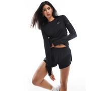 Nike Running - Aeroswift Dri-FIT - Pantaloncini a vita media da 3" neri plissé-Nero L