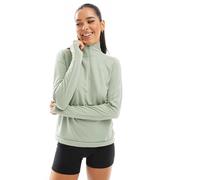 Nike Running - Pacer Dri-FIT- Felpa verde chiaro con zip corta M