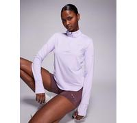 Nike Running - Swift Dri-FIT - Top a maniche lunghe viola con zip corta XS