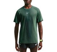 Nike Running - T-shirt leggero e traspirante - M Nike AF Stride SS Top Black Lt Green Spark Reflective Silver per Uomo - Taglia S - Verde