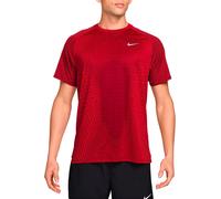 Nike Running - T-shirt leggero e traspirante - M Nike AF Stride SS Top Tough Red Bright Crimson Reflective Silver per Uomo - Taglia S - rosso