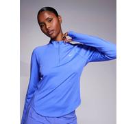Nike Running - Tempo Dri-FIT - T-shirt a maniche lunghe blu con zip corta M