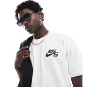 Nike SB - T-shirt bianca con logo sul petto-Bianco XL