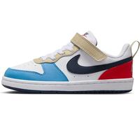 Nike Scarpa Court Borough Low Recraft - Bambino, White/Thunder Blue-Lt Crimson, 29.5 EU