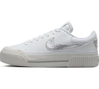 Nike Scarpa Court Legacy Lift - Donna, White/Metallic Silver-Light Bone, 40 EU