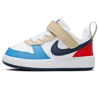 Nike Court Borough Low Recraft Schuh für Babys und Kleinkinder, Scarpa, White Thunder Blue Lt Crimson, 22 EU