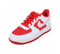 Nike Scarpe Air Force 1 per bambini grandi (HV5165-121, Summit White/Light Crimson/Fire Red/Pink Foam), Schiuma Summit Bianco Rosa 121, 6.5 Big Kid