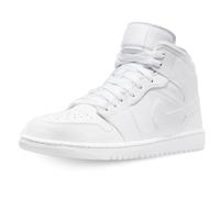 Jordan Aj1 Mid Uomo - Sneakers Bianco - Taglia 42 - Cuoio, Sintetico White 42