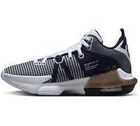 Nike, Scarpe da Basket Unisex-Adulto, Bianco Argento Metallizzato Nero', 42 EU