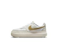 Nike Scarpe da Donna W Court Vision Alta Low Top, White Metallic Gold Light Bone Sail, 36 EU