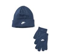 Nike Set Berretto e Guanti Boy Sciarpe & Set Blu JR