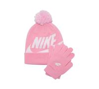 NIKE -Set Composto da Cappellino di Lana E Guanti -Cappellino con Risvolto E Logo Cappellino con PON-PON -Guanti con Logo