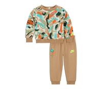 Nike -Set Composto da Felpa E Pantalone -Felpa Girocollo -Felpa con Logo Pantalone con GIROVITA Elastico -Pantalone con ORLI A Coste -Regular Fit Beige X0L 5-6 Anni