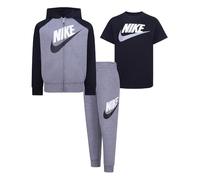 NIKE -SET COMPOSTO DA FELPA T-SHIRT E PANTALONE -FELPA CON CAPPUCCIO E ZIP -T-SHIRT MEZZA MANICA -PANTALONE CON GIROVITA ELASTICO -PANTALONE CON ORLI A COSTE -REGULAR FIT grigio GRIGIO/BIANCO/NERO GEH