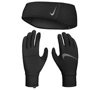 Nike Set di Fasce per Guanti da Uomo, Set Essenziale per Capelli, 082, Nero/Argento, XS/S, 9385-18
