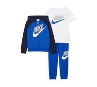 Nike -SET COMPOSTO DA FELPA T-SHIRT E PANTALONE -FELPA CON CAPPUCCIO E ZIP -T-SHIRT MEZZA MANICA -PANTALONE CON GIROVITA ELASTICO -PANTALONE CON ORLI A COSTE -REGULAR FIT blu BLU ROYAL/BLU/BIANCO U89