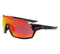 Nike SHOW X RUSH M DZ7370 010 Black/Red Mirror Sunglasses Unisex Iniettato, Shield, 58