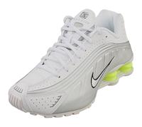 Nike Shox R4 AR3565-102 - Scarpe da ginnastica, colore: Bianco/Argento metallizzato/Volt/Bianco), Bianco/Argento metallizzato/Volt/Bianco, 42.5 EU