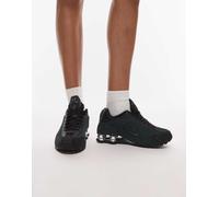 Nike - Shox R4 - Sneakers nere e verde scuro-Nero WM 6
