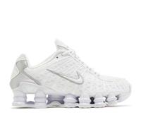 Nike AR3566-100 Shox TL Donna, White/White-Metallic Silver-Max Orange EU 42
