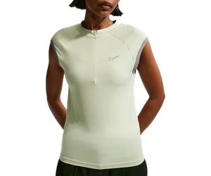 Nike Sleeveless Fitted Quarter Zip Top Women Magliette M Verde