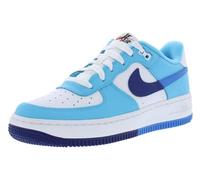 Nike Sneaker Air Force 1 LV8 da bambino, Bianco/Blu reale scuro/Blu Baltico/Azzurro foto, 6.5 Big Kid