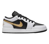 Nike Sneaker basse da bambino Air Jordan 1, Bianco/Nero/Oro Metallizzato, 5 Big Kid