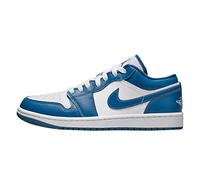 Nike Sneaker Basse da Donna Air Jordan 1, Bianco/Dk Marina Blu-Bianco, 9.5