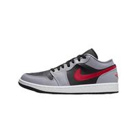 Nike Sneaker basse da donna Air Jordan 1, Grigio cemento/Nero/Bianco/Rosso Fuoco, 35.5 EU