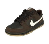 Nike Sneaker Basse da Donna Dunk, Nero/Bianco Summit/Marrone Velluto, 8