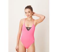 Nike - Sneakerkini 2.0 - Costume da bagno intero rosa incrociato sul retro M