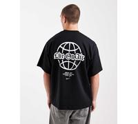 Nike - Solo Swoosh - T-shirt nera con stampa del logo sul retro-Nero M